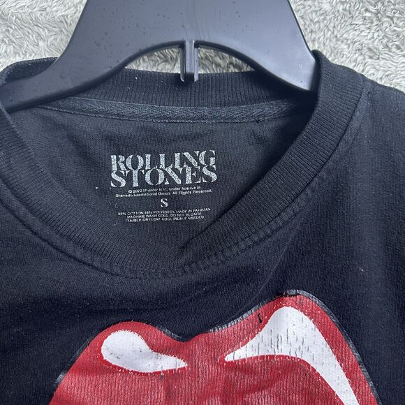 Rolling Stones Sweatshirt Tongue Graphic Black Crewneck Size S Pre-Owned 2009 - Picture 4 of 11
